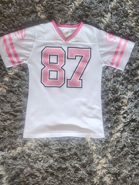 Green Bay Packers NFL Girls' White & Pink #87 Jersey Top
